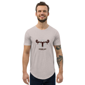 Men's Curved Hem Spokin' Art T-Shirt